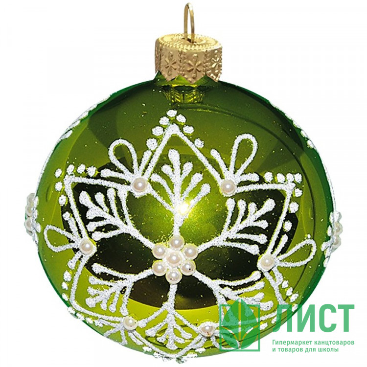 Шар стекло 6см "Снежный 2" п/у арт.КУ-60-201023