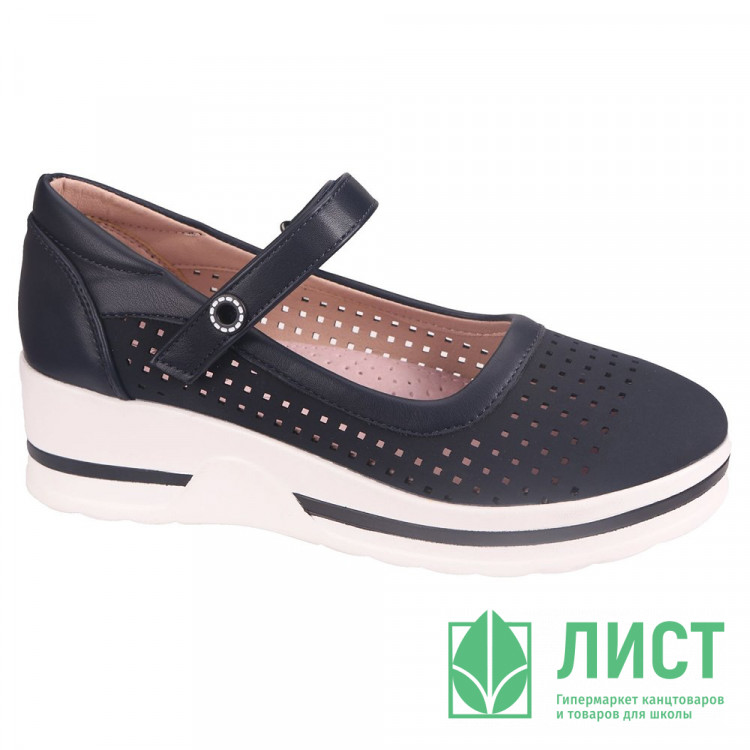 Туфли для девочки (TOM.MIKI) темно-синий верх-искусственная кожа подкладка-натуральная кожа размерный ряд 34-39 арт.T-10745-E