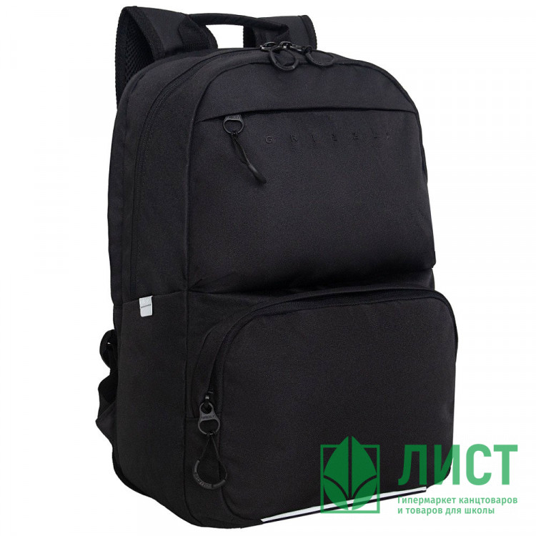 Рюкзак для мальчиков Grizzly арт.RU-539-1/1 черный 29х37,5х15 см