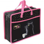 Сумка пластик А4 (deVENTE) на молнии ручка-тесьма MooreCafe с расширением арт.8057629