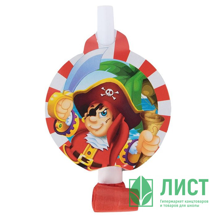 Гудок-язычок "Веселый Пират" 06шт/наб. арт.6038564