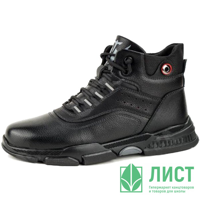 Ботинки для мальчика (B&G) черные верх-искусственная кожа подкладка -искуственный мех артикул RC51_5332-8A