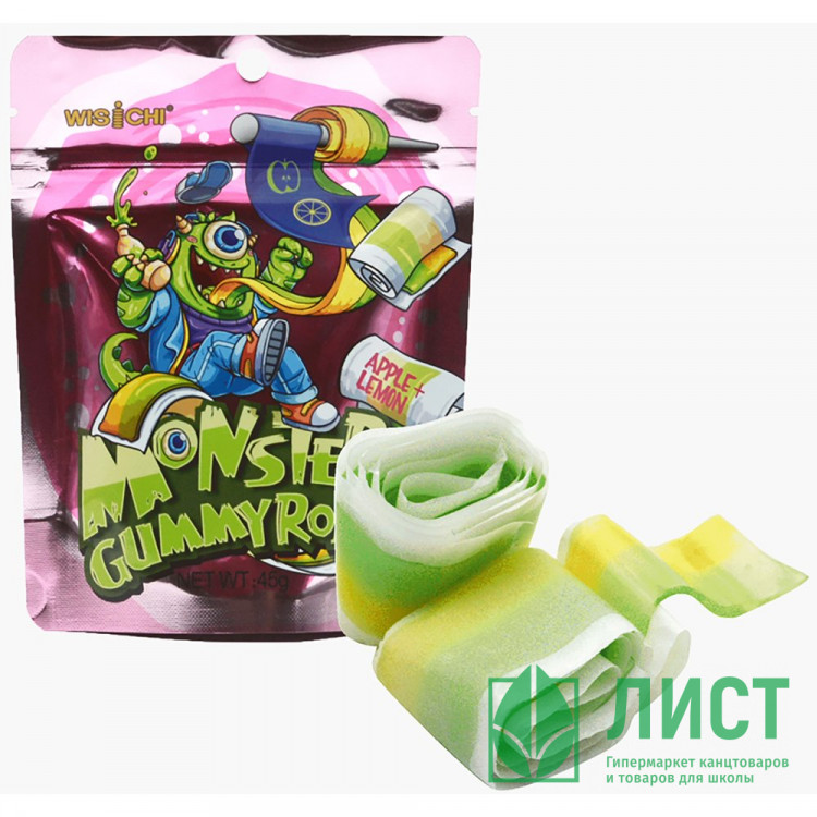 Мармелад Tape Gummy Candy 45гр яблоко/лимон лента (Ст.)