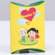 Коробка подароч. 11*8*2см Любовь это… цв.желтый арт.9545903