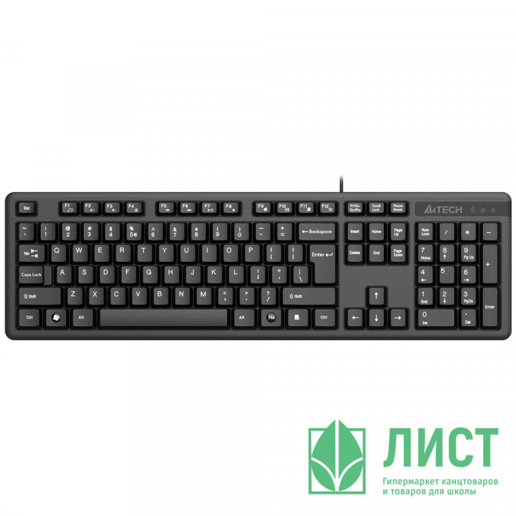 Клавиатура провод. A4Tech KK-3 черный USB