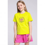 Футболка для девочки арт.CLE 836209/59кд_п размер 34/134-42/158 цвет зеленый "неон"