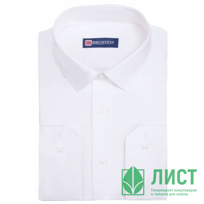 Сорочка подростковая длинный рукав размер 36/158-164(XXS)-41/176-182(XL) цвет белый Brostem арт.TC2XK Сорочка подростковая длинный рукав размер 36/158-164(XXS)-41/176-182(XL) цвет белый Brostem арт.TC2XK