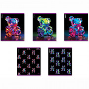 Тетрадь А5 клетка 48 листов скоба (ErichKrause) Jelly Bear металлизированная ламинация твин-лак ассорти арт.63305