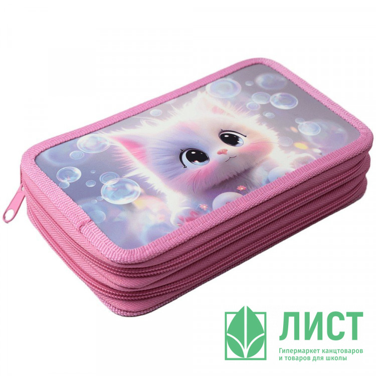 Пенал 2 отделения (Оникс) ПКК 11-5 Котик аниме 190*110 ламинированный картон