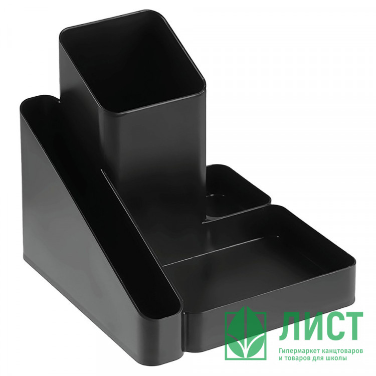 Подставка для канцелярских принадлежностей (СТАММ) ИМИДЖ черный арт.ОР31