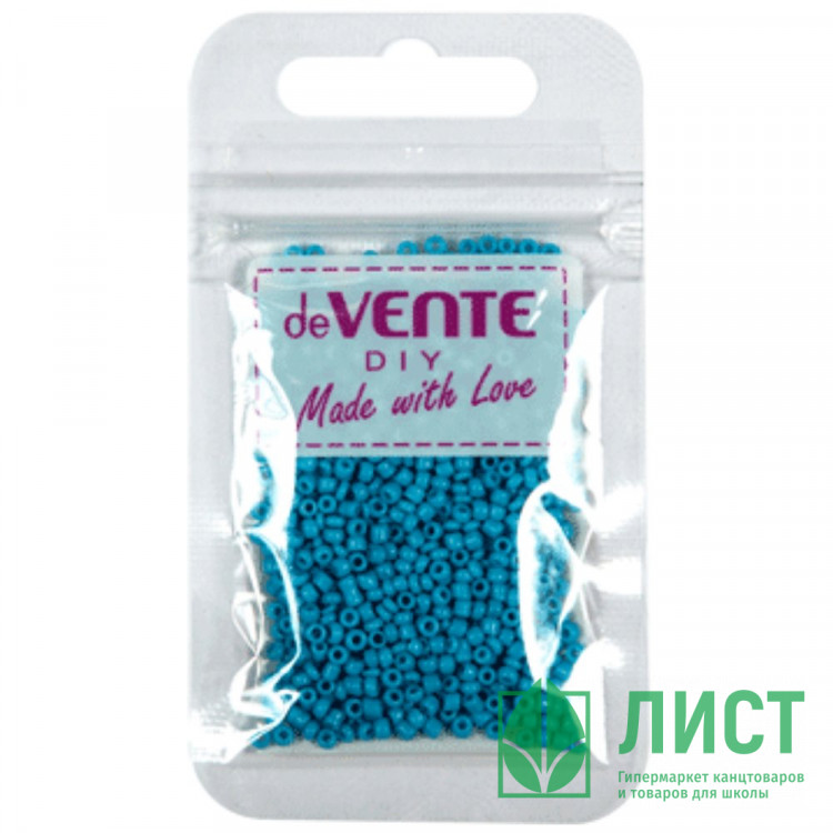 Бисер круглый 2мм 10гр deVENTE Непрозрачный матовый голубой арт.8001382