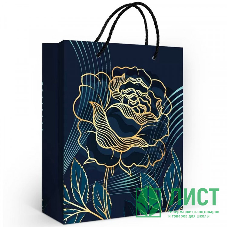 Пакет подароч. бумаж. 23*18см "Синяя роза" арт.15.11.02671